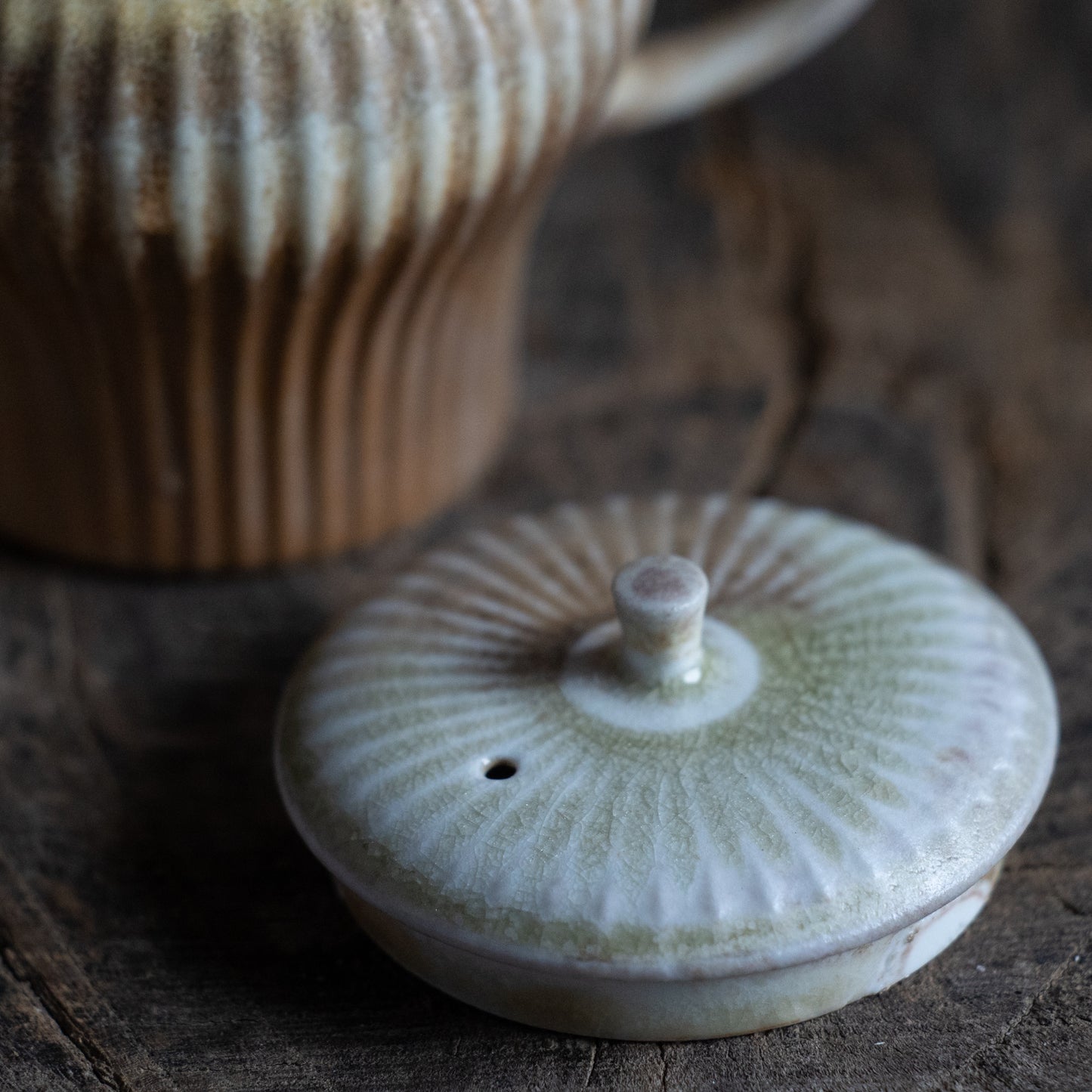 Wood fired ceramic teapot (110ml)