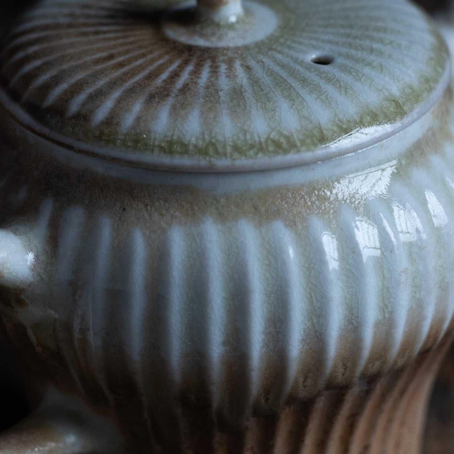 Wood fired ceramic teapot (110ml)